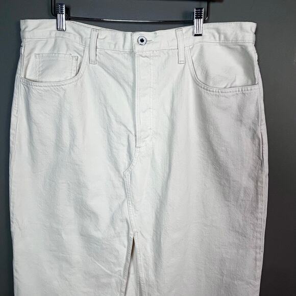 Favorite Daughter denim skirt size 16 / 18 cream long - Picture 2 of 11